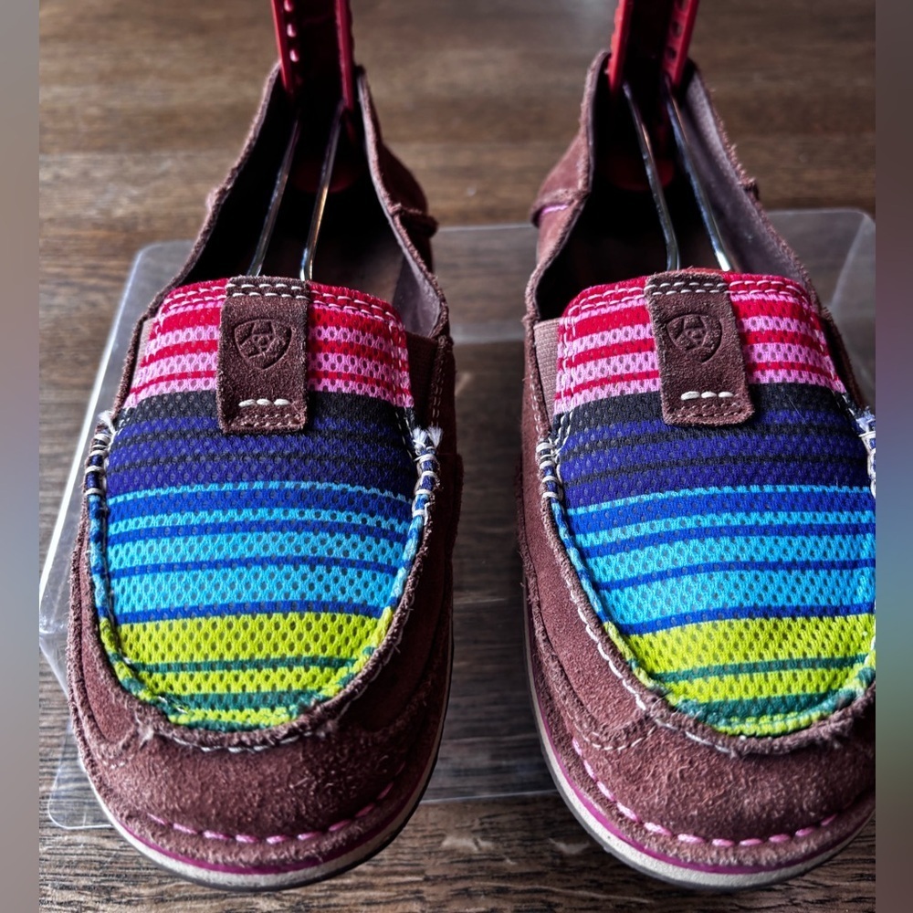 Ariat Cruiser Serape Brown Suede Slip On Loafers 7B Western